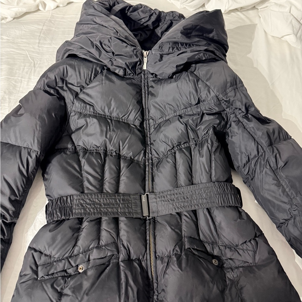 ADD Black Puffer Coat with Belt